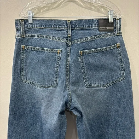 Vintage Levi’s Silvertab Baggy Cotton Jeans Men’s Size W36xL34 - Picture 7 of 11